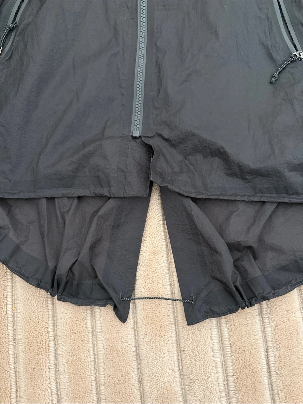 lululemon athletica Black Hooded Trench Coat